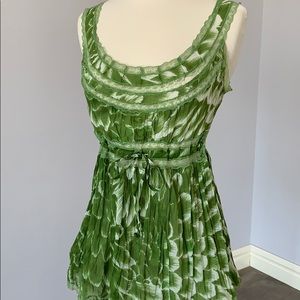 Gasp Silk Blend And Lace Print Top (S)